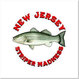 Striper Madness New Jersey Striped Bass Fishing Posters and Art